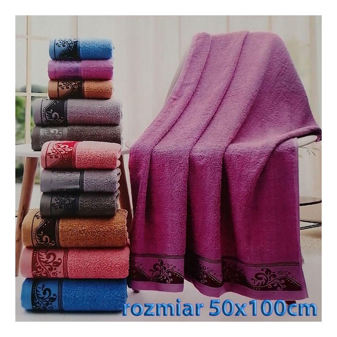 Ręcznik bawełniany frotte 50x100 wz10