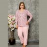 Piżama damska rozpinana plus size w ślicznym różowym kolorze XL 2XL 3XL 4XL