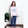 Fioletowa piżama dziewczęca z kaktusami 134 140 146 152 158 164