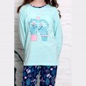 Śliczna dziewczęca piżama kolor miętowy 134 do 164
