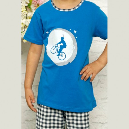 Super kolorowa piżama chłopięca z rowerem 134 140 146 152 158 164