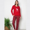 Świąteczna damska czerwona piżama M L XL XXL