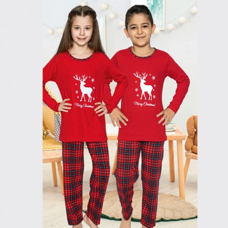 Świetna świąteczna piżama chłopięca lub dziewczęca bawełniana 134 do 164