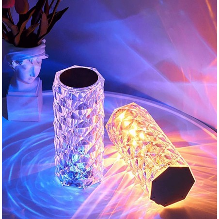 Lampa dekoracyjna LED pilot kryształowa dotykowa kolor